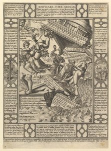 Aedificare Super Arenam, de Alegorías de la fe cristiana, de Cristiano y P. de Hendrik Goltzius