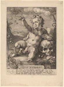 Alegoría de la transitoriedad ("Homo Bulla") de Hendrik Goltzius