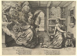Anunciación, 1594 de Hendrik Goltzius