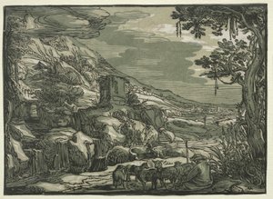 Paisaje arcadiano de Hendrik Goltzius
