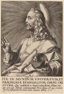 Cristo como Salvator Mundi de Hendrik Goltzius