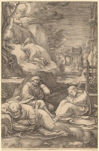Cristo en el Monte de los Olivos de Hendrik Goltzius