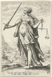 Justicia y equidad de Hendrik Goltzius
