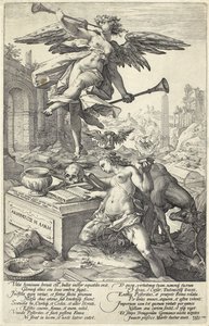 Fama e Historia, de Héroes Romanos, 1586 de Hendrik Goltzius