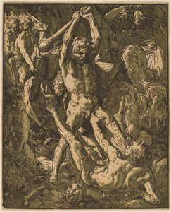 Hércules Matando a Caco de Hendrik Goltzius