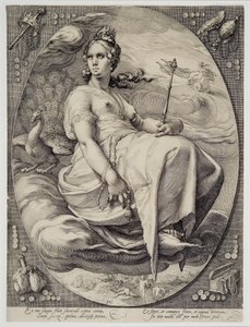 Juno (de las Cuatro Deidades) de Hendrik Goltzius