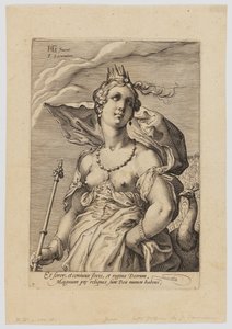 Juno, de las Tres Diosas de Hendrik Goltzius