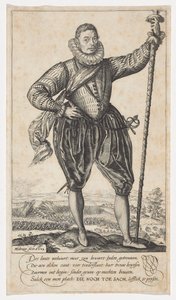 Portador de pica, mirando a la derecha, 1583 de Hendrik Goltzius