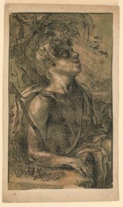 San Juan Evangelista en el desierto de Hendrik Goltzius