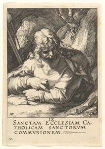 San Jaime el Menor, de Cristo, los Apóstoles y San Pablo con el Credo, ca. 1589 de Hendrik Goltzius
