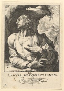 San Judas Tadeo, de Cristo, los Apóstoles y San Pablo con el Credo, ca. 1589 de Hendrik Goltzius