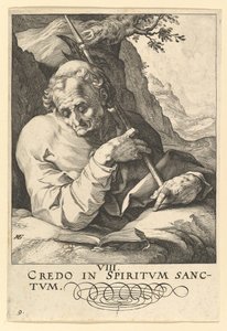 San Mateo, de Cristo, los Apóstoles y San Pablo con el Credo de Hendrik Goltzius