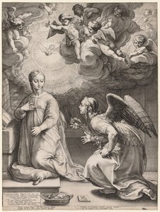 La Anunciación, 1594 de Hendrik Goltzius