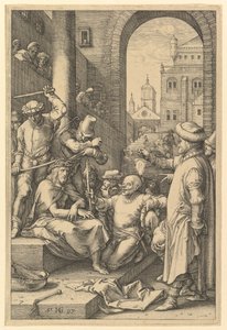 La Coronación de Espinas, de La Pasión de Cristo, 1597 de Hendrik Goltzius