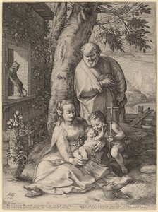 La Sagrada Familia con el niño Juan el Bautista de Hendrik Goltzius