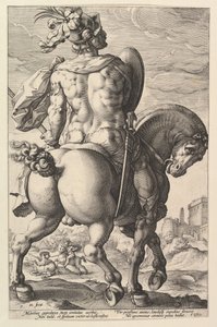 Tito Manlio, de la serie Los Héroes Romanos, 1586 de Hendrik Goltzius