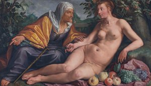 Vertumnus y Pomona de Hendrik Goltzius