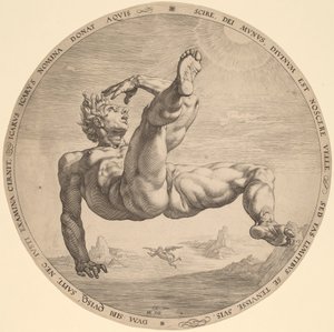Ícaro de Hendrik Goltzius, after Cornelis Cornelisz van Haarlem