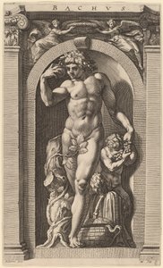 Baco de Hendrik Goltzius after Polidoro da Caravaggio