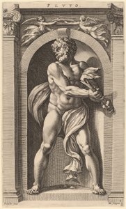 Plutón de Hendrik Goltzius after Polidoro da Caravaggio