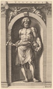 Vulcano de Hendrik Goltzius after Polidoro da Caravaggio