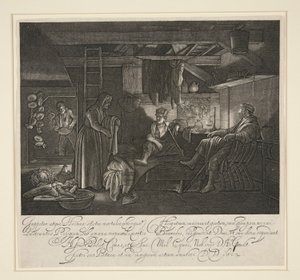 Júpiter y Mercurio en la Casa de Filemón y Baucis de Hendrik Goudt