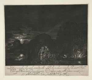 La huida a Egipto de Hendrik Goudt