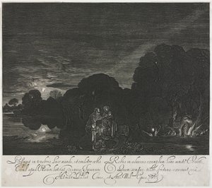 La Huida a Egipto, Noche de Hendrik Goudt