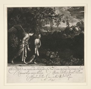 Tobías y el ángel de Hendrik Goudt
