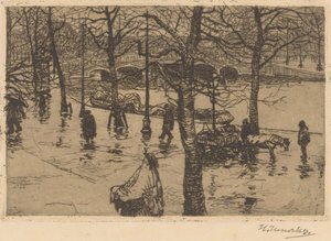 Foso en tiempo de lluvia de Hendrik Henrichs (signed by artist)