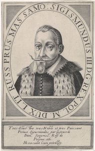 Retrato de Segismundo III Vasa, Rey de Polonia 1566-1632, 1608 de Hendrik Hondius the Elder