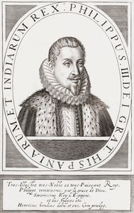 Rey Felipe III de España y como Felipe II, Rey de Portugal de Hendrik I (after) Hondius