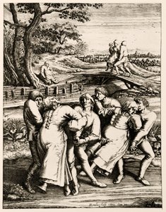 La plaga danzante, Estrasburgo, Alsacia. 1518