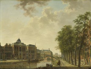 Vista del Houtmarkt, Ámsterdam de Hendrik Keun (attributed to)