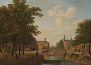 Vista del Houtmarkt, Ámsterdam de Hendrik Keun