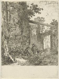 ruina cubierta de maleza de Hendrik Kobell