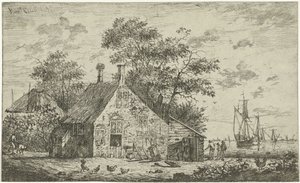 Granja en un río de Hendrik Kobell