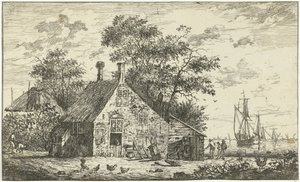 Granja en un río