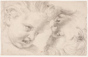 Dos cabezas de niños de Hendrik Krock