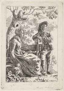 hombre y mujer junto a un arbol de Hendrik Kuipers