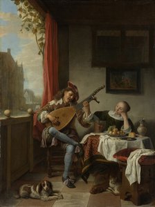 El jugador de laúd, 1661 de Hendrik Maertensz Sorgh