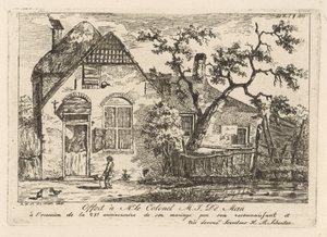 Chico con aro en una granja. de Hendrik Marcus Schouten