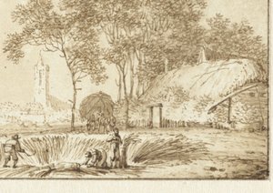 Cortacéspedes en una granja de Hendrik Meijer