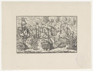Batalla de Dogger Bank el 5 de agosto de 1781
