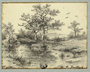 Árboles junto al estanque