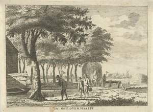La agricultura en un pedazo de tierra En el Overmaasse (título sobre el objeto) Paisajes en la región de Schieland (título de la serie) de Hendrik Roosing