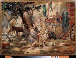 El regreso del hijo pródigo. Pintura de Henryk Siemiradzki (1843-1902), óleo sobre lienzo. arte polaco de Henryk Siemiradzki