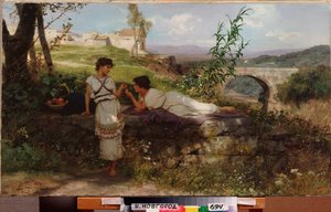 Talismán. Pintura de Henryk Siemiradzki (1843-1902), óleo sobre lienzo, alrededor de 1890. Arte polaco de Henryk Siemiradzki