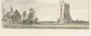Las ruinas de la Huis te Kleef, cerca de Haarlem de Hendrik Spilman