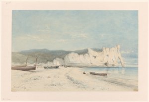 Paisaje costero con acantilados de tiza blanca de Hendrik Veder
